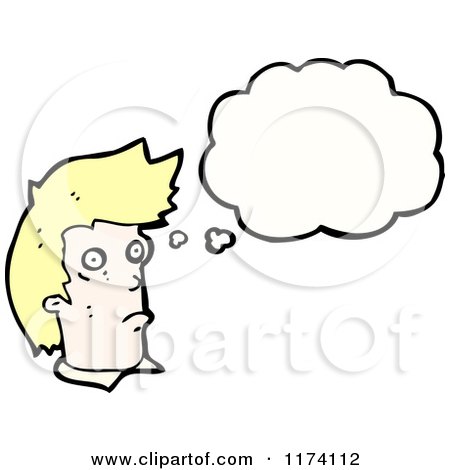 Cartoon of Blonde Man's Head - Royalty Free Vector Illustration by lineartestpilot