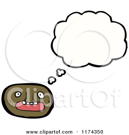 Clipart of a Thinking Head - Royalty Free Vector Illustration by lineartestpilot