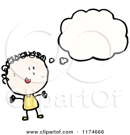 Cartoon of a Stick Person with a Conversation Bubble - Royalty Free Vector Illustration by lineartestpilot