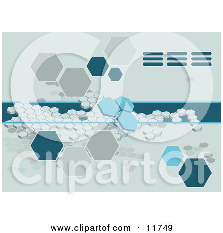 Blue Octagon Background Clipart Illustration by AtStockIllustration