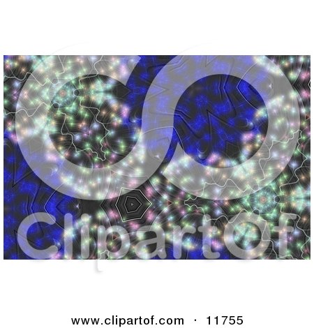 Fractal Kaleidoscope Background Clipart Illustration by AtStockIllustration