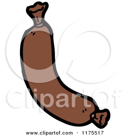Cartoon of a Sausage - Royalty Free Vector Illustration by lineartestpilot
