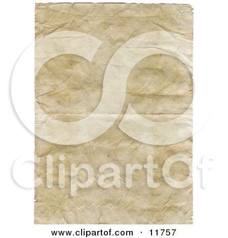 Aged Wrinkly Old Paper Background Clipart Illustration by AtStockIllustration