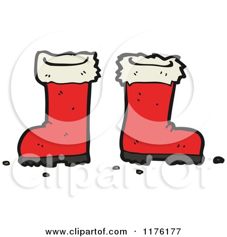 Cartoon of a Pair of Red Boots - Royalty Free Vector Illustration by lineartestpilot