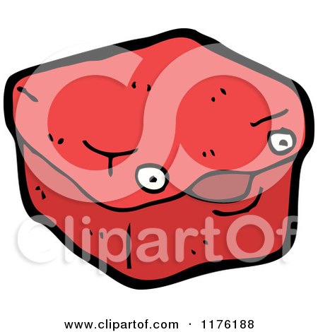 Cartoon of a Red Box or Container - Royalty Free Vector Illustration by lineartestpilot