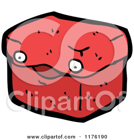 Cartoon of a Red Box or Container - Royalty Free Vector Illustration by lineartestpilot