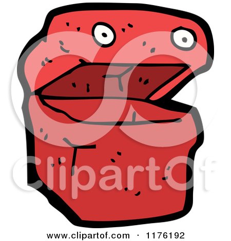 Cartoon of an Open Red Box or Container - Royalty Free Vector Illustration by lineartestpilot