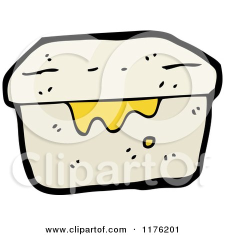 Cartoon of a Gray Box with Slime or Container - Royalty Free Vector Illustration by lineartestpilot