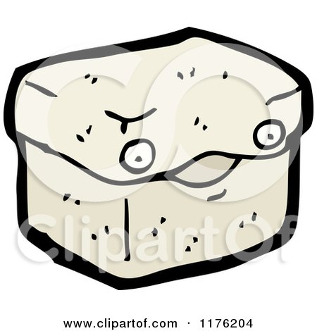 Cartoon of a Gray Box or Container - Royalty Free Vector Illustration by lineartestpilot