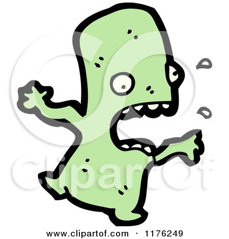 Cartoon of a Green Goblin - Royalty Free Vector Illustration by lineartestpilot