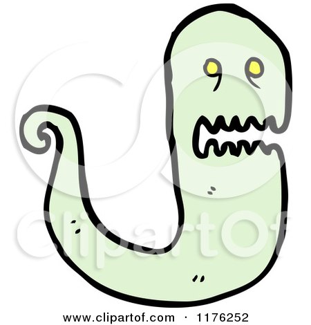 Cartoon of a Scary Ghoul - Royalty Free Vector Illustration by lineartestpilot