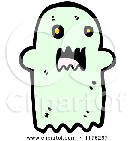 Cartoon of a Green Scary Ghoul - Royalty Free Vector Illustration by lineartestpilot
