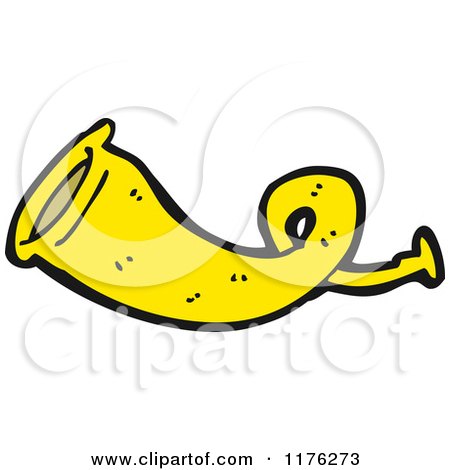 Cartoon of a Yellow - Royalty Free Vector Illustration by lineartestpilot