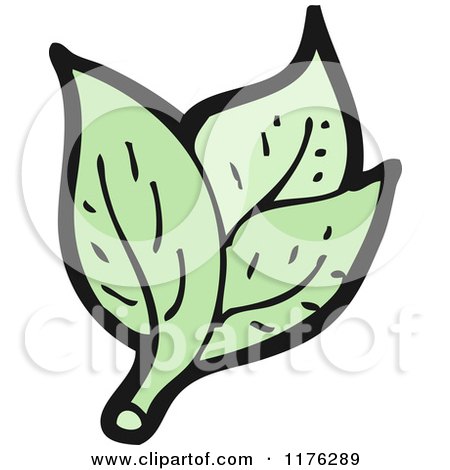 Cartoon of a Plant with Green Leaves - Royalty Free Vector Illustration by lineartestpilot