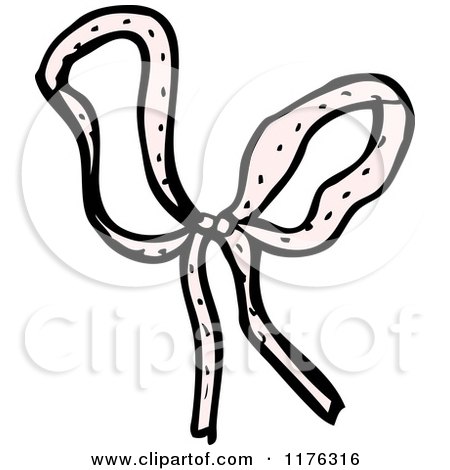 Cartoon of a White Bow - Royalty Free Vector Illustration by lineartestpilot