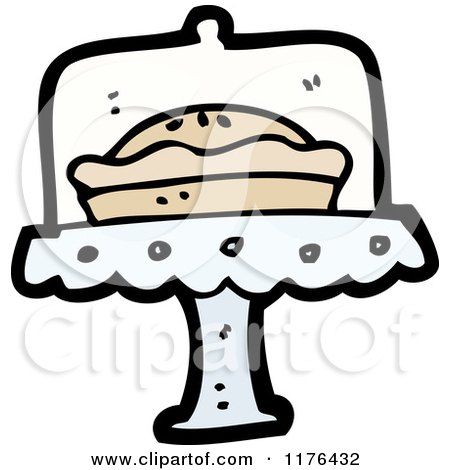 Cartoon of a Pie - Royalty Free Vector Illustration by lineartestpilot