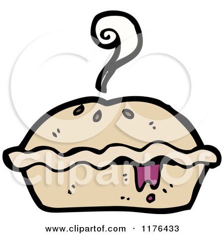 Cartoon of a Pie - Royalty Free Vector Illustration by lineartestpilot