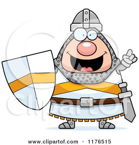 Cartoon of a Smart Knight with an Idea - Royalty Free Vector Clipart by Cory Thoman