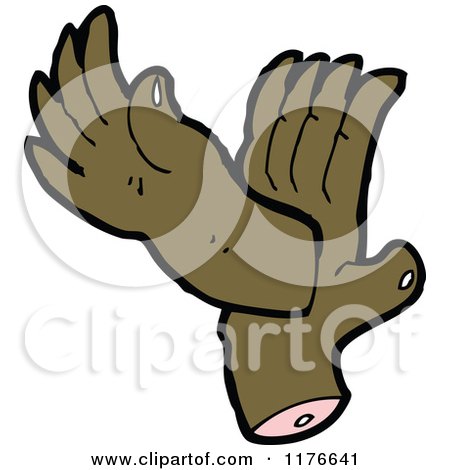 Cartoon of a Severed Hands - Royalty Free Vector Illustration by lineartestpilot