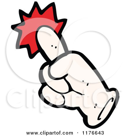 Cartoon of a Severed Hand Pointing - Royalty Free Vector Illustration by lineartestpilot