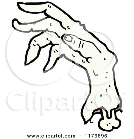 Cartoon of a Creepy Severed Hand - Royalty Free Vector Illustration by lineartestpilot