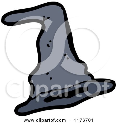 Cartoon of a Witches Hat - Royalty Free Vector Illustration by lineartestpilot