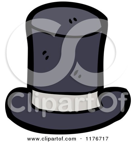 Cartoon of a Top Hat - Royalty Free Vector Illustration by lineartestpilot