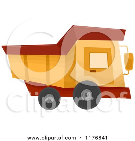 Cartoon of a Construction Dump Truck - Royalty Free Vector Clipart by BNP Design Studio