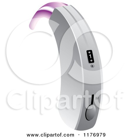 Clipart of a Hearing Aid Ear Device - Royalty Free Vector Illustration by Lal Perera