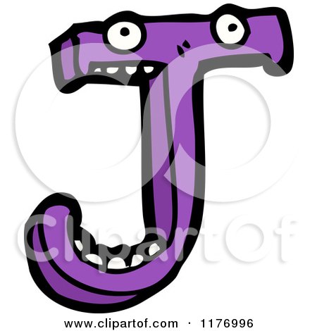 Cartoon of the Letter J - Royalty Free Vector Illustration by lineartestpilot