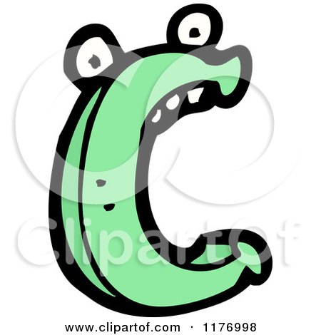 Cartoon of the Letter C - Royalty Free Vector Illustration by lineartestpilot