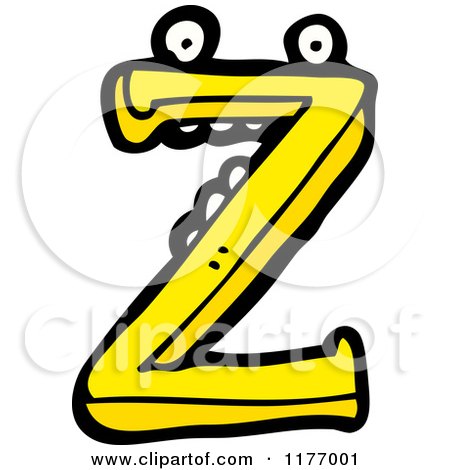 Cartoon of the Letter Z - Royalty Free Vector Illustration by lineartestpilot