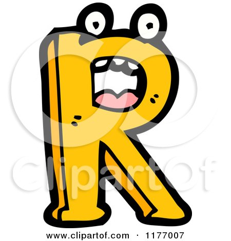 Cartoon of the Letter R - Royalty Free Vector Illustration by lineartestpilot