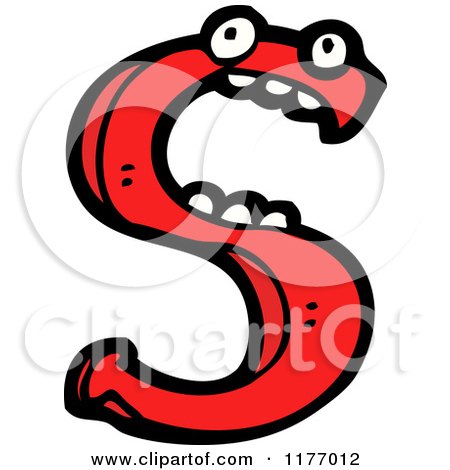 Cartoon of the Letter S - Royalty Free Vector Illustration by lineartestpilot