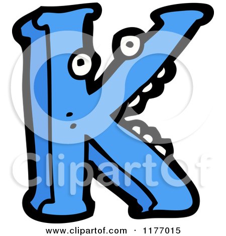 Cartoon of the Letter K - Royalty Free Vector Illustration by lineartestpilot