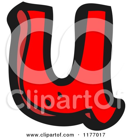 Cartoon of the Letter U - Royalty Free Vector Illustration by lineartestpilot