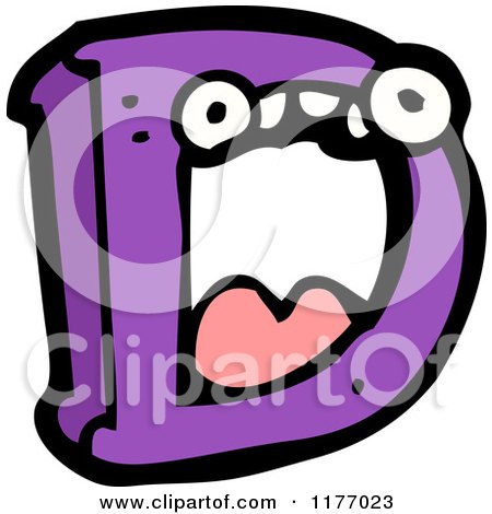 Cartoon of the Letter D - Royalty Free Vector Illustration by ...
