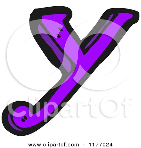 Cartoon of the Letter y - Royalty Free Vector Illustration by lineartestpilot