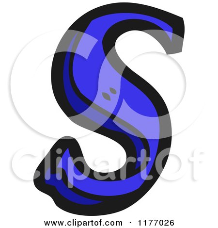 Cartoon of the Letter s - Royalty Free Vector Illustration by lineartestpilot