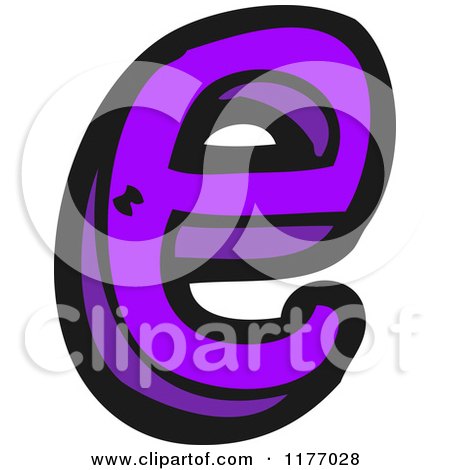 Cartoon of the Letter e - Royalty Free Vector Illustration by lineartestpilot
