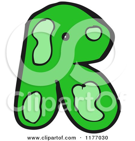Cartoon of the Letter R - Royalty Free Vector Illustration by lineartestpilot