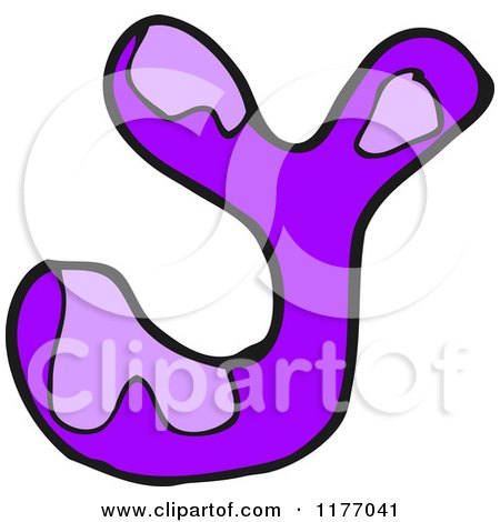 Cartoon of the Letter Y - Royalty Free Vector Illustration by lineartestpilot