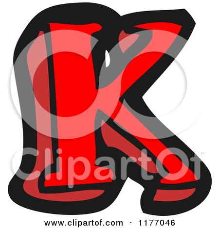 Cartoon of the Letter k - Royalty Free Vector Illustration by lineartestpilot