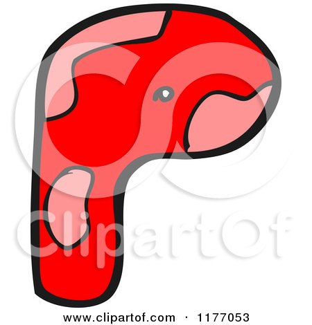 Cartoon of the Letter P - Royalty Free Vector Illustration by lineartestpilot