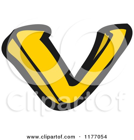 Cartoon of the Letter V - Royalty Free Vector Illustration by lineartestpilot