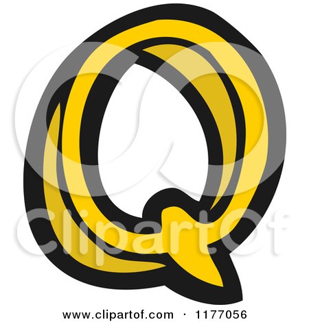 Cartoon of the Letter Q - Royalty Free Vector Illustration by lineartestpilot