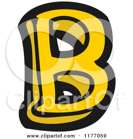 Cartoon of the Letter B - Royalty Free Vector Illustration by lineartestpilot