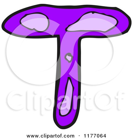 Cartoon of the Letter T - Royalty Free Vector Illustration by lineartestpilot