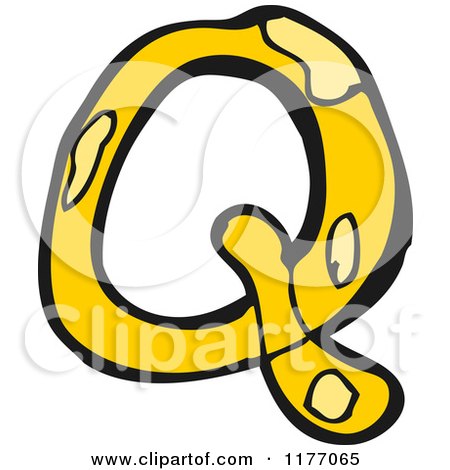 Cartoon of the Letter Q - Royalty Free Vector Illustration by lineartestpilot
