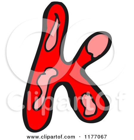 Cartoon of the Letter k - Royalty Free Vector Illustration by lineartestpilot